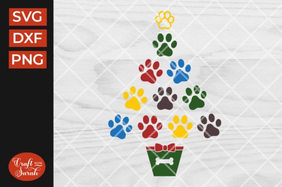 Download Paw Print Christmas Tree SVG - Tree Collection