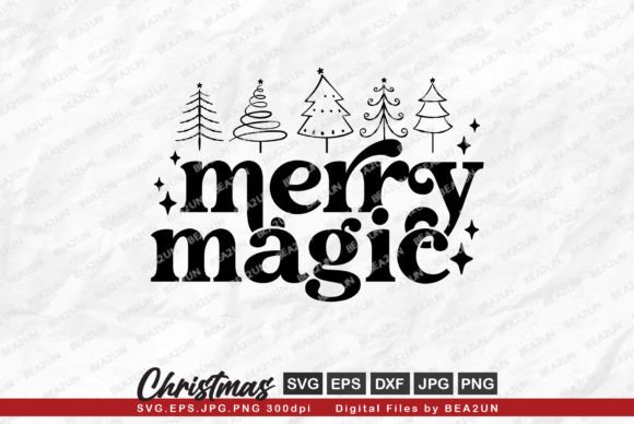 Download Merry Magic, Christmas Tree SVG Design - Tree Collection