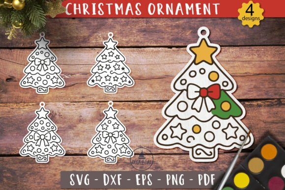 Download Christmas Tree Ornament SVG Painting Toy - Tree Collection