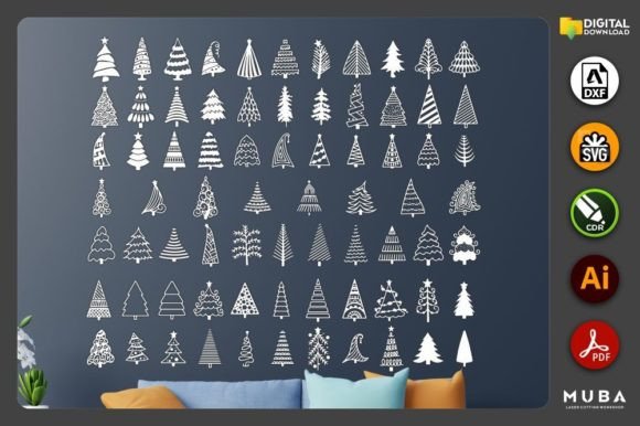 Download 236 Pcs Christmas Tree Ornament SVG - Tree Collection