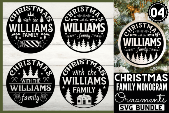 Download Christmas Family Monogram SVG Bundle - Monogram svg Collection