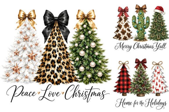 Download Christmas Tree Trio PNG Bundle - Tree Collection