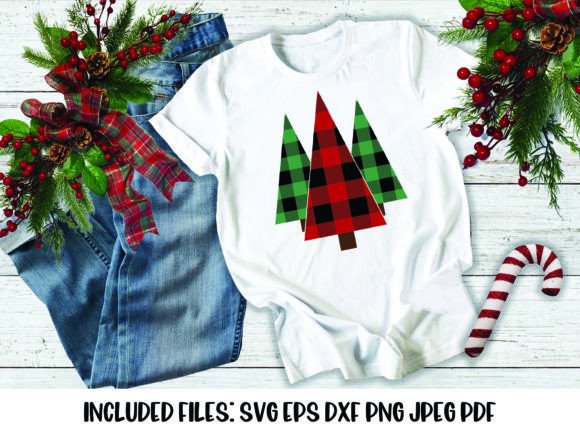 Download Buffalo Plaid Christmas Trees SVG - Tree Collection