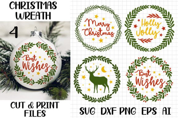 Download Christmas Wreath SVG Cut File - Christmas wreath svg Collection