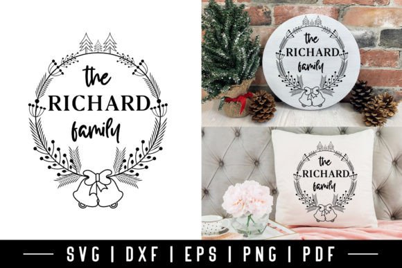 Download Christmas Wreath Family Monogram SVG - Monogram svg Collection