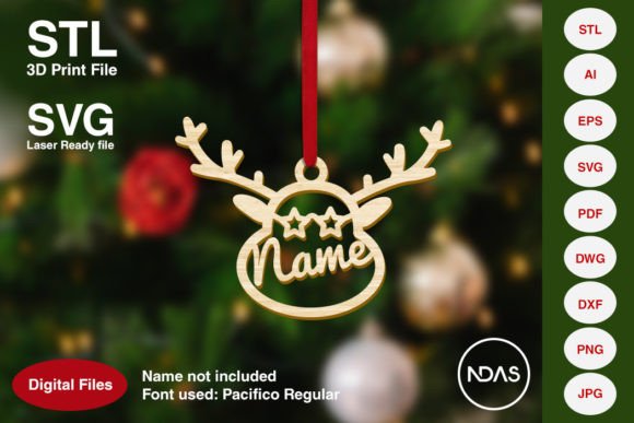 Download Reindeer Face Christmas Tree Decoration - Tree Collection