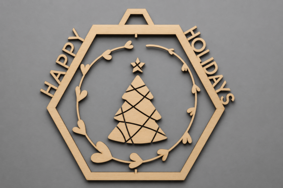 Download Happy Holidays Tree Ornament SVG - Tree Collection