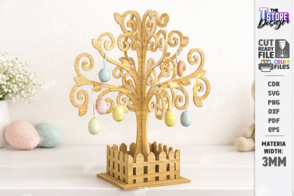 Download Easter Tree Laser Cut | Table Decor SVG - Tree Collection