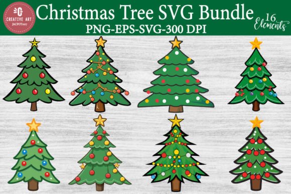 Download 16 Christmas Tree SVG Bundle - Tree Collection