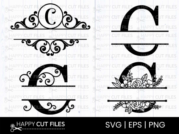 Download C Alphabet Letter Split Monogram Svg Png - Premium Resources