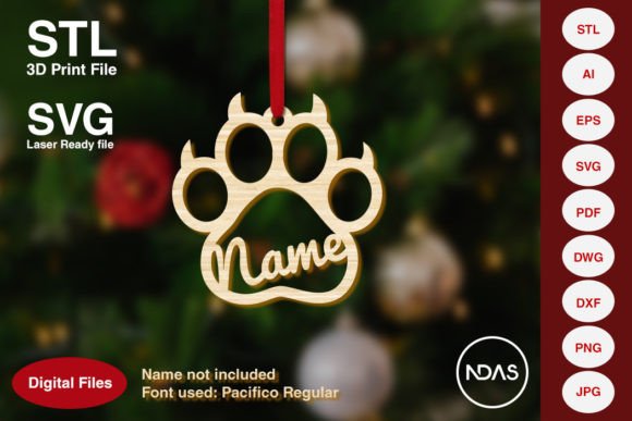 Download Cat Paw Christmas Tree Decoration Plane - Tree Collection