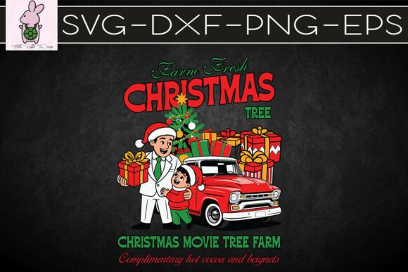 Download Vintage Christmas Tree Farm Festive SVG - Tree Collection
