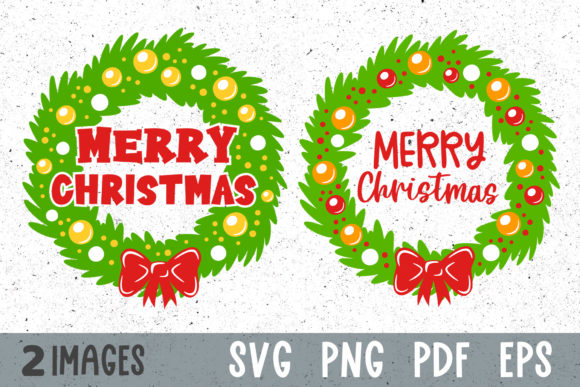 Download Merry Christmas Wreath Svg Cut Files - Christmas wreath svg Collection