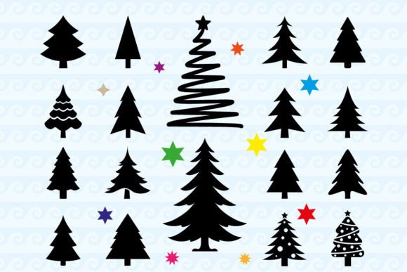 Download Christmas Tree SVG Bundle Silhouette - Tree Collection