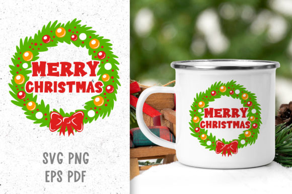 Download Merry Christmas Wreath Svg Cut File - Christmas wreath svg Collection