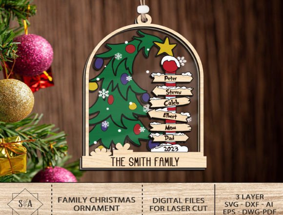 Download Christmas Family Tree Ornament Svg - Tree Collection