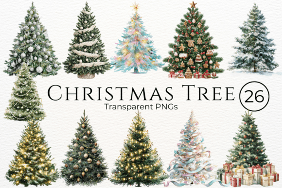 Download Christmas Tree Watercolor Clipart - Tree Collection
