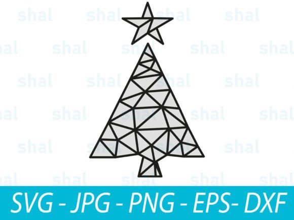 Download Geometric Christmas Tree SVG Cut File - Tree Collection