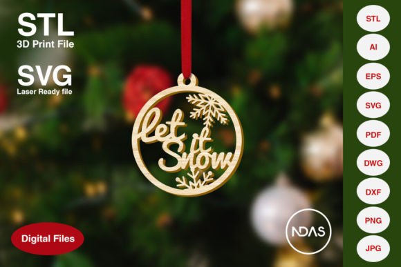Download Let It Snow Christmas Tree Decoration - Tree Collection