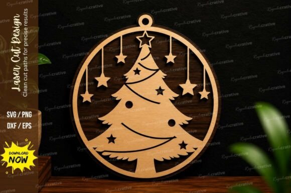Download Christmas Tree Ornament SVG Laser Cut - Tree Collection