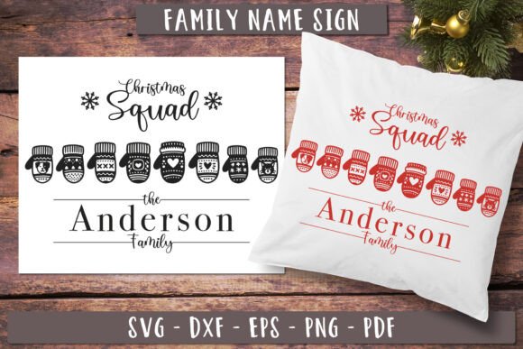 Download Christmas Family Monogram Svg | Mittens - Monogram svg Collection