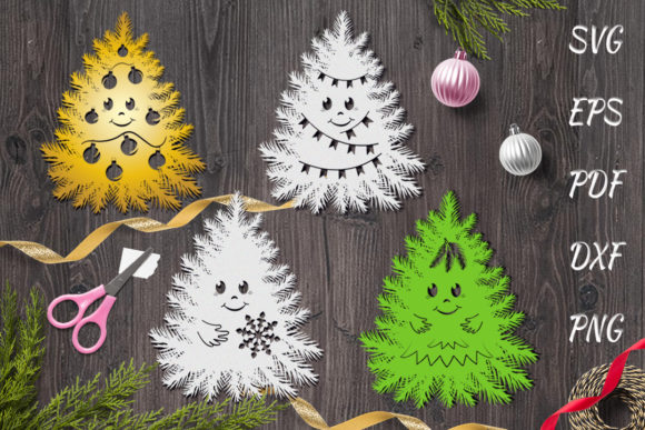 Download Christmas Trees. Cutting and Sublimation - Tree Collection