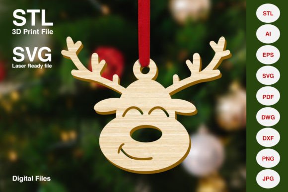 Download Funny Reindeer Christmas Tree Decoration - Tree Collection