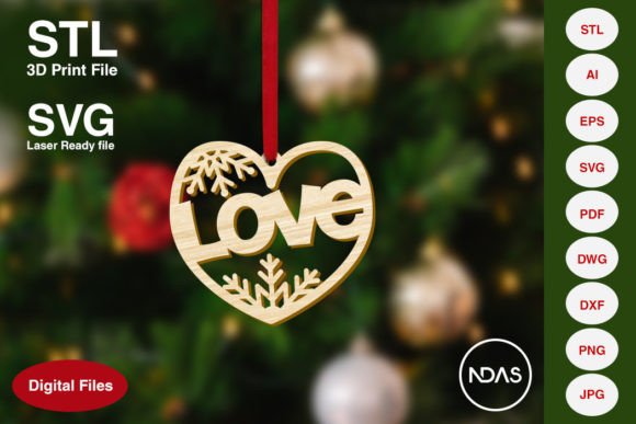 Download Love Text Christmas Tree Decoration - Tree Collection